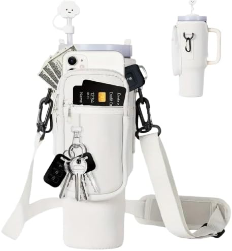 40oz Insulated Tumbler Carrier Bag with Pockets – Travel Holder (No Cup)