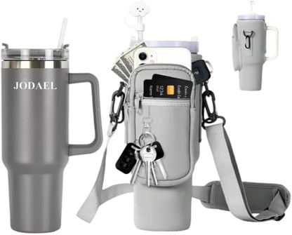 40oz Insulated Tumbler Carrier Bag with Pockets – Travel Holder (No Cup)