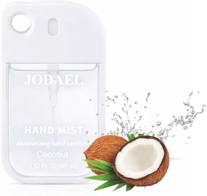 Coconut Hydrating Hand Sanitizer Spray – Travel Size with Keychain Hole