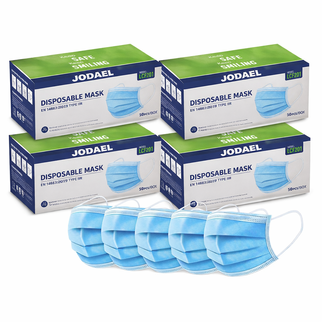 3-Layer Disposable Face Masks with Ear Loops – Travel & Daily Protection
