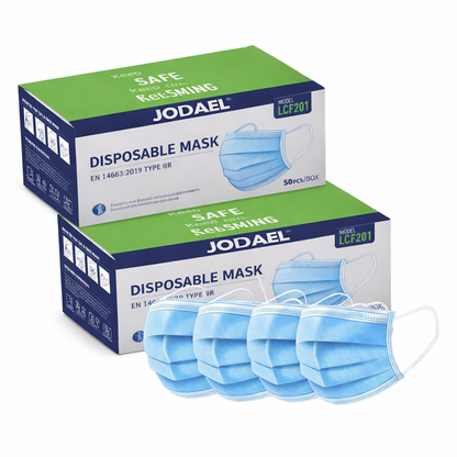 3-Layer Disposable Face Masks with Ear Loops – Travel & Daily Protection