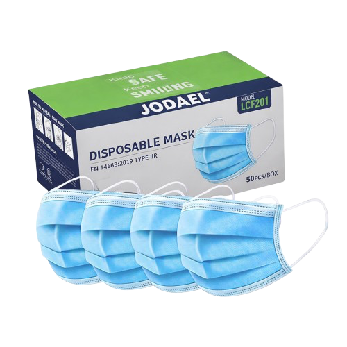 3-Layer Disposable Face Masks with Ear Loops – Travel & Daily Protection