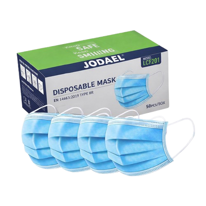3-Layer Disposable Face Masks with Ear Loops – Travel & Daily Protection