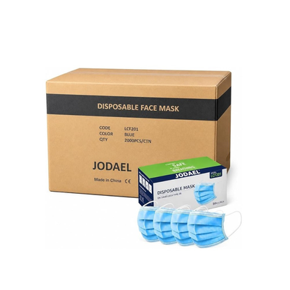 Disposable 3-Ply Face Masks with Ear Loops – Bulk Pack (2000 pcs)