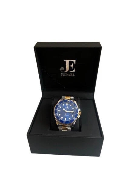 Men’s Luxury Quartz Wristwatch – Stainless Steel Strap Blue Dial