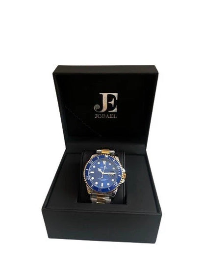 Men’s Luxury Quartz Wristwatch – Stainless Steel Strap Blue Dial